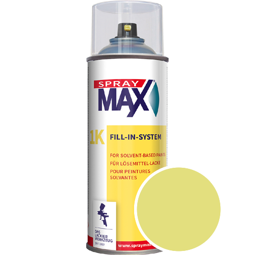 SprayMax Lackspray mit Caparol Seidenmatt-Buntlack - 400ml Spraydose in Wunschfarbe Lackspraydose / Get�nt im Farbton Mai 90