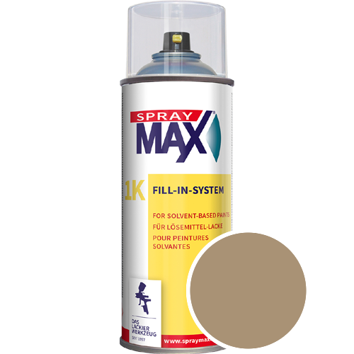 SprayMax Lackspray mit Caparol Seidenmatt-Buntlack - 400ml Spraydose in Wunschfarbe Lackspraydose / Get�nt im Farbton Marill 45