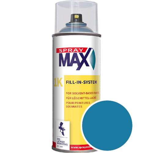 SprayMax Lackspray mit Caparol Seidenmatt-Buntlack - 400ml Spraydose in Wunschfarbe Lackspraydose / Get�nt im Farbton Marin 65