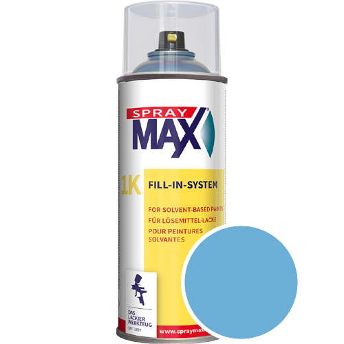 SprayMax Lackspray mit Caparol Seidenmatt-Buntlack - 400ml Spraydose in Wunschfarbe Lackspraydose / Get�nt im Farbton Marin 75