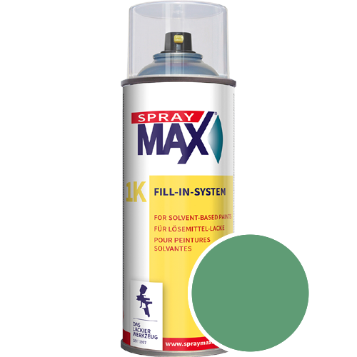 SprayMax Lackspray mit Caparol Seidenmatt-Buntlack - 400ml Spraydose in Wunschfarbe Lackspraydose / Get�nt im Farbton Mint 75