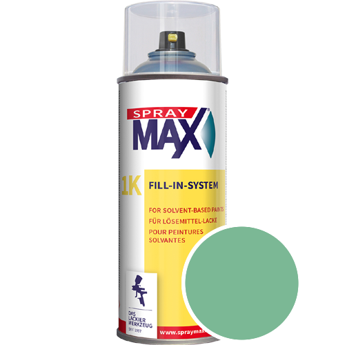 SprayMax Lackspray mit Caparol Seidenmatt-Buntlack - 400ml Spraydose in Wunschfarbe Lackspraydose / Get�nt im Farbton Mint 80