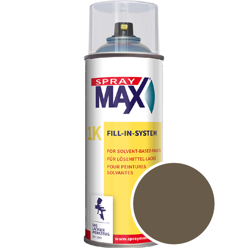 SprayMax Lackspray mit Caparol Seidenmatt-Buntlack - 400ml Spraydose in Wunschfarbe Lackspraydose / Get�nt im Farbton Muskat 0
