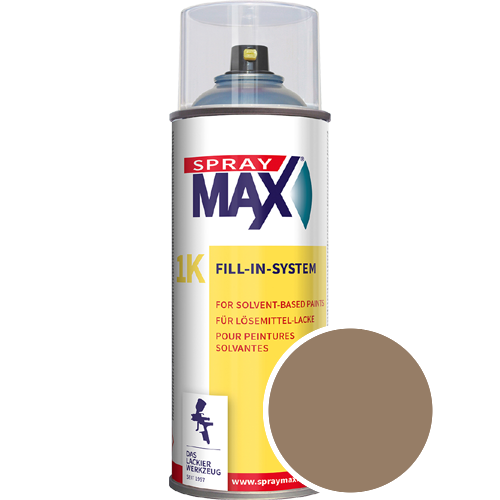 SprayMax Lackspray mit Caparol Seidenmatt-Buntlack - 400ml Spraydose in Wunschfarbe Lackspraydose / Get�nt im Farbton Nutria 12