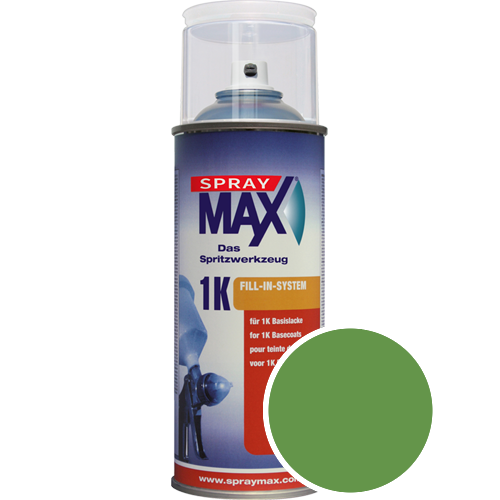 SprayMax Lackspray mit Caparol Seidenmatt-Buntlack - 400ml Spraydose in Wunschfarbe Lackspraydose / Getnt im Farbton Oase 130