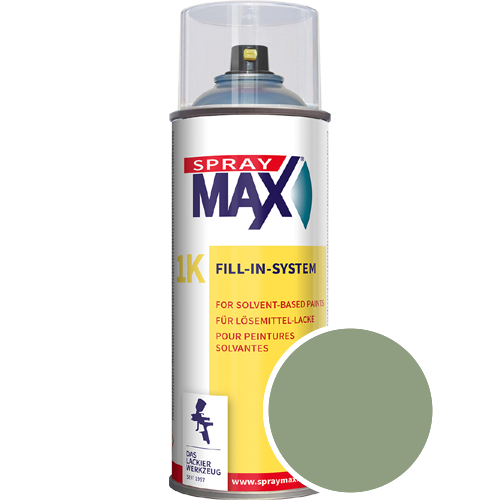 SprayMax Lackspray mit Caparol Seidenmatt-Buntlack - 400ml Spraydose in Wunschfarbe Lackspraydose / Get�nt im Farbton Oase 75