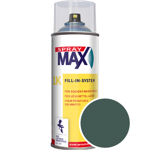 SprayMax Lackspray mit Caparol Seidenmatt-Buntlack - 400ml Spraydose in Wunschfarbe Lackspraydose / Get�nt im Farbton Odenwald 0