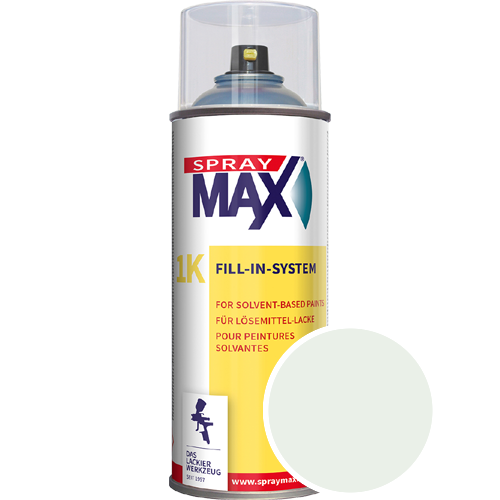 SprayMax Lackspray mit Caparol Seidenmatt-Buntlack - 400ml Spraydose in Wunschfarbe Lackspraydose / Get�nt im Farbton Off White 35
