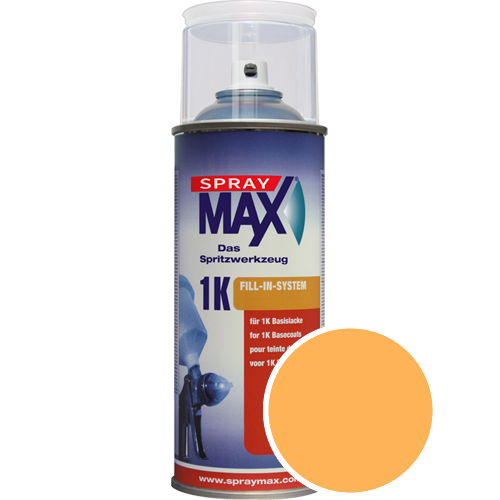 SprayMax Lackspray mit Caparol Seidenmatt-Buntlack - 400ml Spraydose in Wunschfarbe Lackspraydose / Getönt im Farbton Onyx 225
