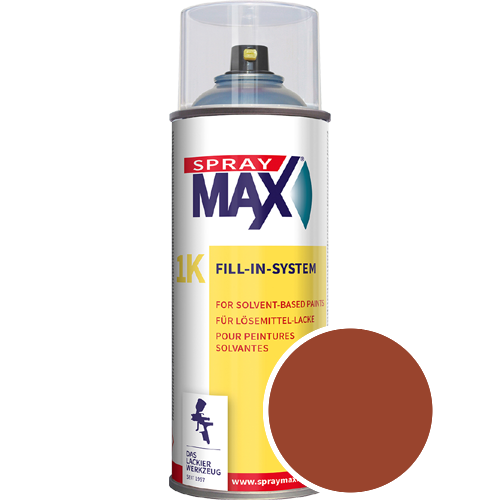 SprayMax Lackspray mit Caparol Seidenmatt-Buntlack - 400ml Spraydose in Wunschfarbe Lackspraydose / Get�nt im Farbton Oxidorange Asi/syf