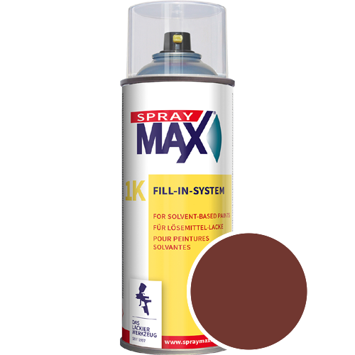 SprayMax Lackspray mit Caparol Seidenmatt-Buntlack - 400ml Spraydose in Wunschfarbe Lackspraydose / Get�nt im Farbton Oxidrot Asi/syf