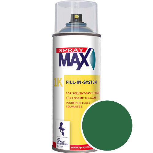 SprayMax Lackspray mit Caparol Seidenmatt-Buntlack - 400ml Spraydose in Wunschfarbe Lackspraydose / Get�nt im Farbton Palm 65