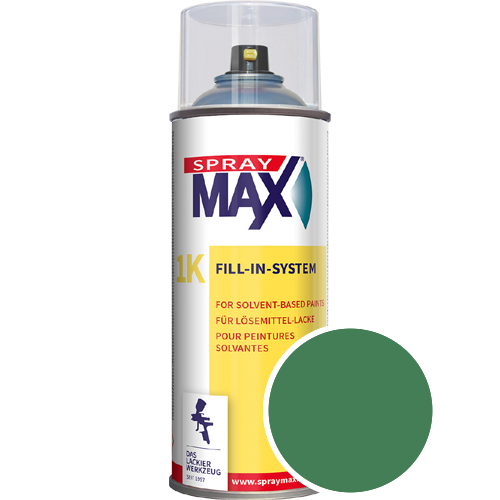 SprayMax Lackspray mit Caparol Seidenmatt-Buntlack - 400ml Spraydose in Wunschfarbe Lackspraydose / Get�nt im Farbton Palm 75