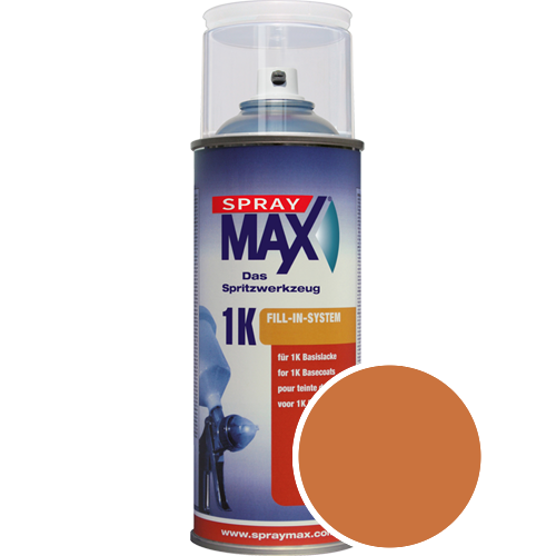 SprayMax Lackspray mit Caparol Seidenmatt-Buntlack - 400ml Spraydose in Wunschfarbe Lackspraydose / Getnt im Farbton Papaya 95