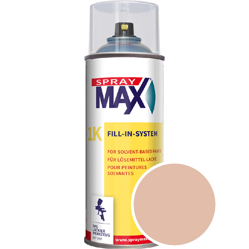 SprayMax Lackspray mit Caparol Seidenmatt-Buntlack - 400ml Spraydose in Wunschfarbe Lackspraydose / Get�nt im Farbton Perl 25