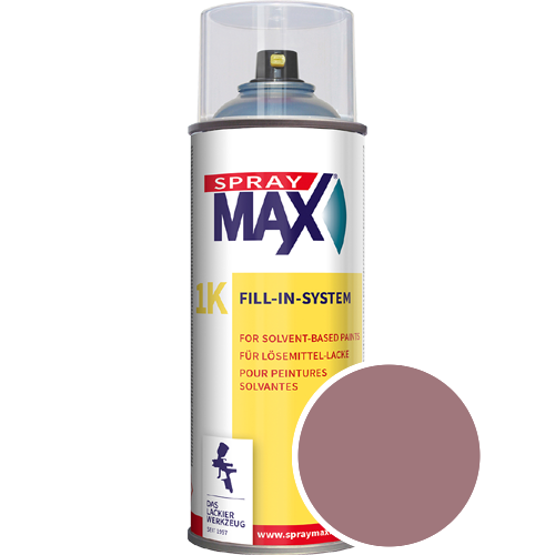 SprayMax Lackspray mit Caparol Seidenmatt-Buntlack - 400ml Spraydose in Wunschfarbe Lackspraydose / Get�nt im Farbton Rose 75