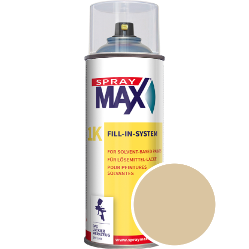 SprayMax Lackspray mit Caparol Seidenmatt-Buntlack - 400ml Spraydose in Wunschfarbe Lackspraydose / Get�nt im Farbton Savanne 14