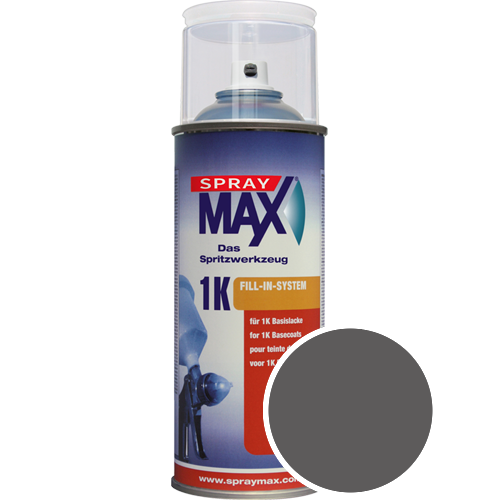 SprayMax Lackspray mit Caparol Seidenmatt-Buntlack - 400ml Spraydose in Wunschfarbe Lackspraydose / Getnt im Farbton Sepia-grau