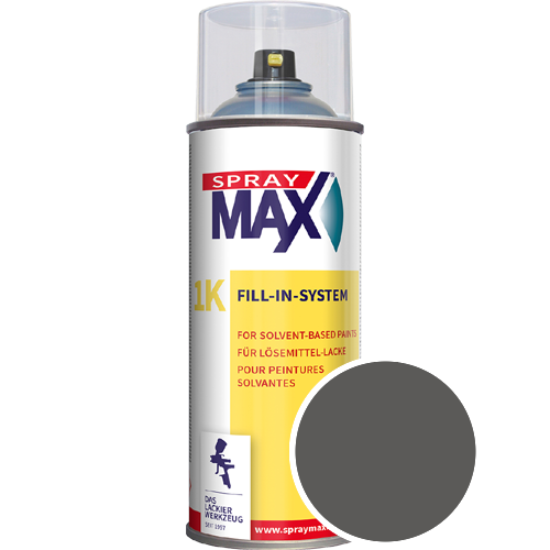 SprayMax Lackspray mit Caparol Seidenmatt-Buntlack - 400ml Spraydose in Wunschfarbe Lackspraydose / Get�nt im Farbton Umbra-grau