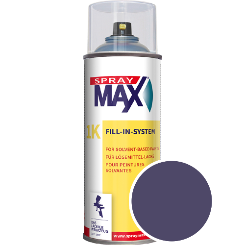 SprayMax Lackspray mit Caparol Seidenmatt-Buntlack - 400ml Spraydose in Wunschfarbe Lackspraydose / Get�nt im Farbton Velvet 65