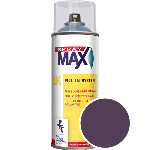 SprayMax Lackspray mit Caparol Seidenmatt-Buntlack - 400ml Spraydose in Wunschfarbe Lackspraydose / Get�nt im Farbton Viola 95