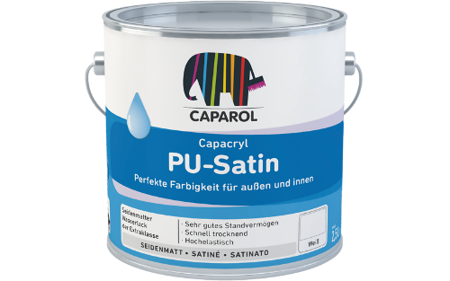 Caparol Capacryl PU-Satin 2,5L Acryl-Lack / Getnt im Farbton Piemont 3