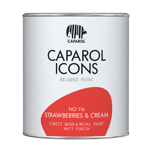 Caparol Icons - Finest Wood & Metal Paint - Matt Finish - Strawberries & Cream