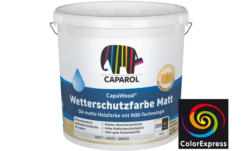 Caparol CapaWood Wetterschutzfarbe Matt 2,5L